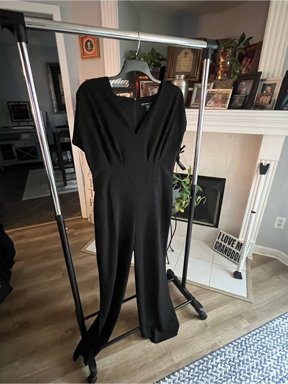 Maggy London Black V-Neck Wide-Leg Jumpsuit